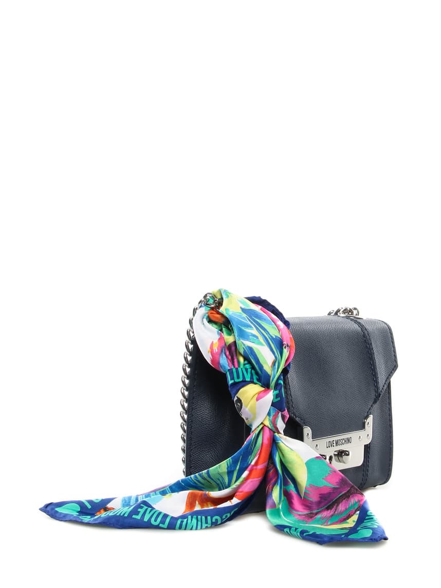 Shoulder bag Moschino Love blue